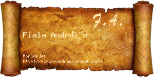 Fiala András névjegykártya