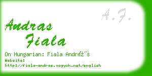 andras fiala business card